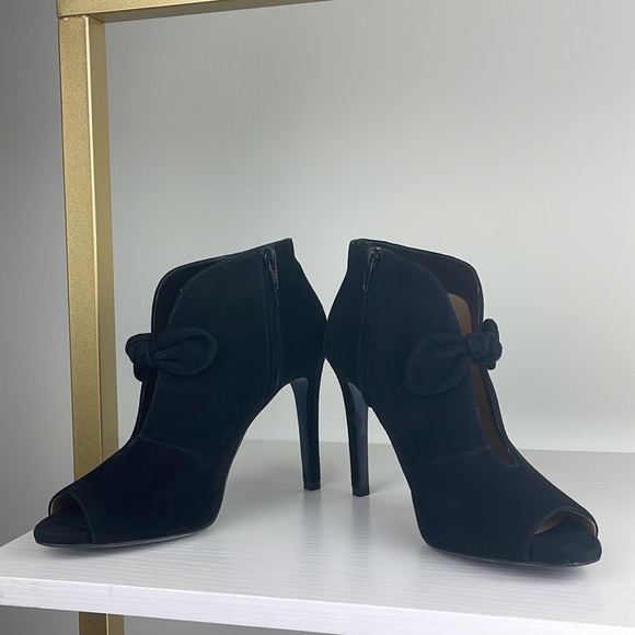 Michael Kors Classy Open Toe Boots Heels with Ribbons Ladies Size 8.5 - Picture 2 of 14